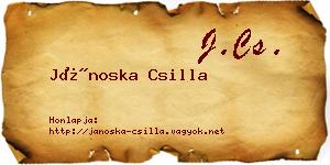 Jánoska Csilla névjegykártya