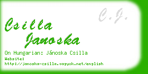 csilla janoska business card